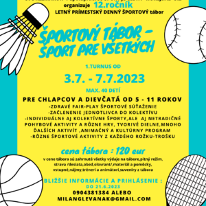 1.turnus tábor Glevaňák 2023