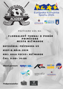 Florbalový turnaj U9 o pohár primátora mesta Kežmarok 8.5.2024