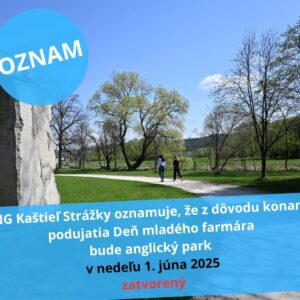 oznam SNG Kaštieľ Strážky nedeľa 1.6.2025